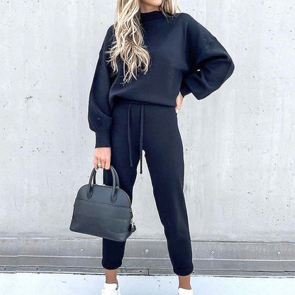 Ensemble Loungewear Femme - Sweatshirt Col Rond Manches Longues