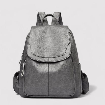 Lena Elegant Premium Leather Secure Backpack