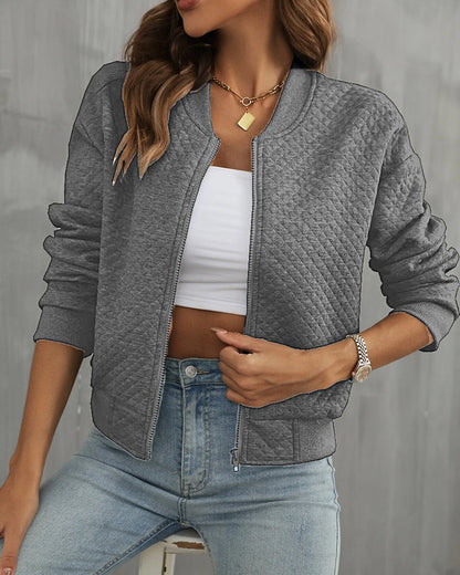 Léa – light and elegant zipped summer bomber jacket for women
