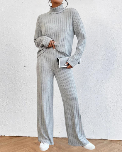 Ensemble Femme en Maille - Col Roulé - Manches Longues