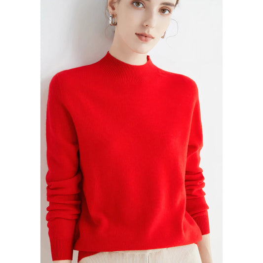 Emma Soft and Elegant Cashmere Sweater with Round Neck