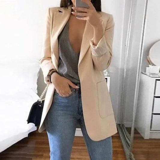 Sophie – Blazer long tailleur élégant pour femme