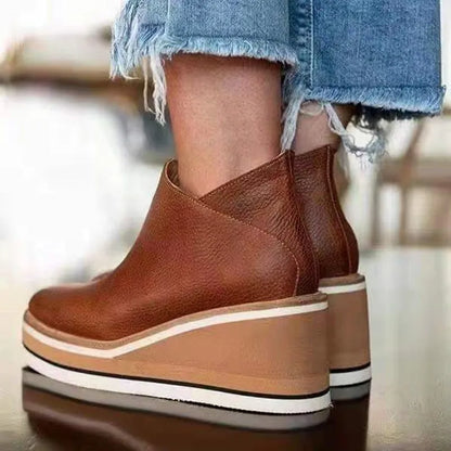 Sophie – Bottines compensées à enfiler pour un style casual chic