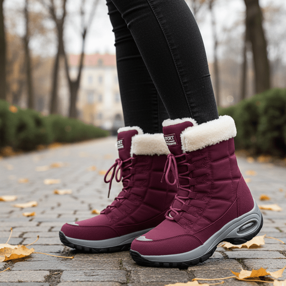 Bottes de Neige Imperméables avec Doublure Polaire Antidérapante