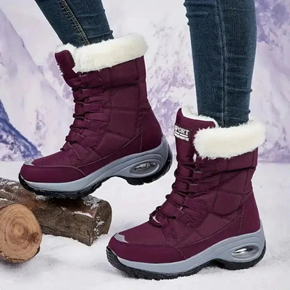 Bottes de Neige Imperméables avec Doublure Polaire Antidérapante