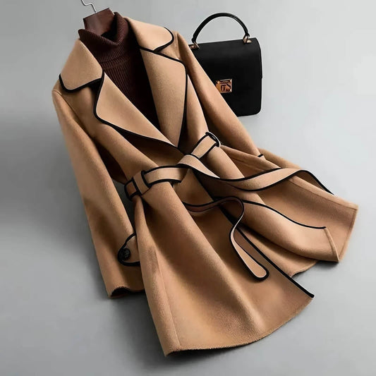 Emma Elegant Coat in Premium Wool