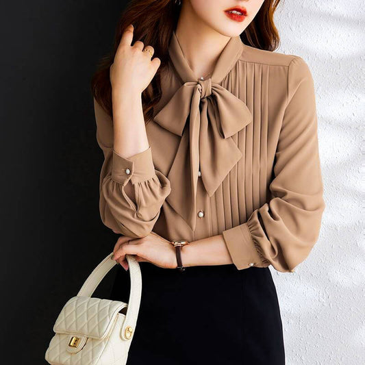 Elegant Sophie Blouse in Chiffon with Bow