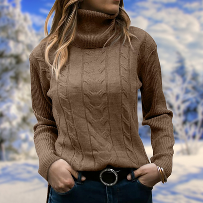 Emma – Elegant and warm twisted turtleneck sweater
