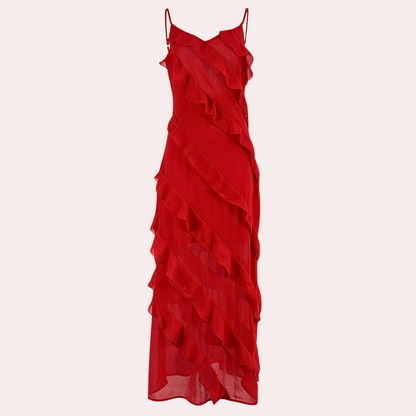 Robe de Soirée Femme - Longue Ajustée - Bretelles Fines