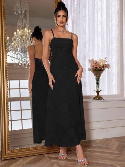 Robe Longue Femme - Bretelles Fines Floral