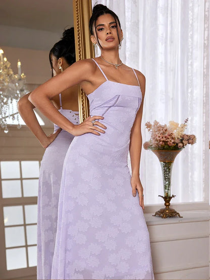 Robe Longue Femme - Bretelles Fines Floral