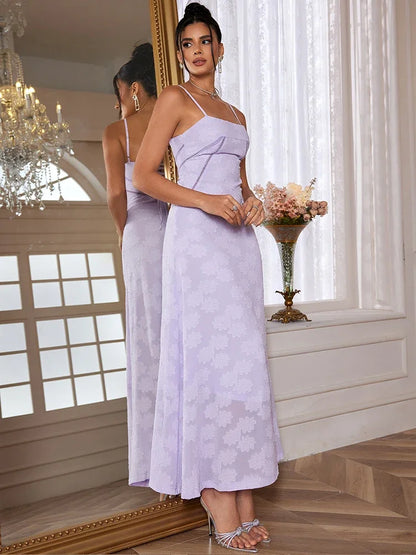 Robe Longue Femme - Bretelles Fines Floral