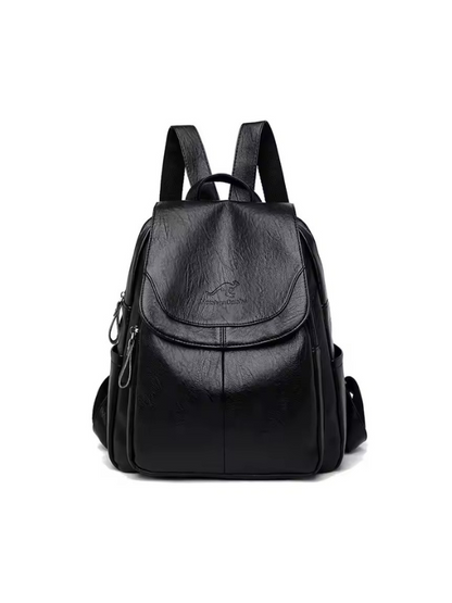 Clara Elegant Backpack in Faux Leather with RFID Protection