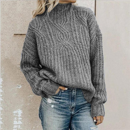 Emma – Soft twisted turtleneck sweater women
