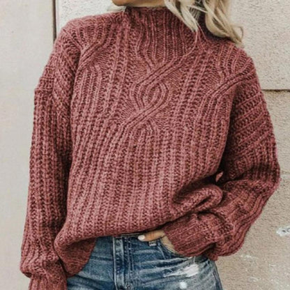 Emma – Soft twisted turtleneck sweater women