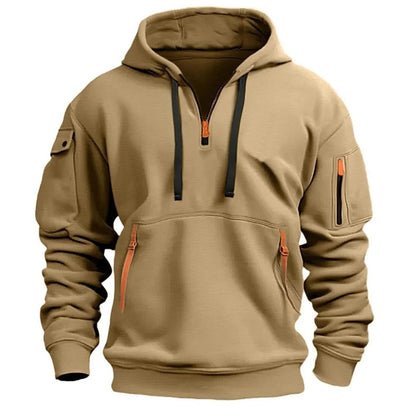Hoodie Homme Léger Demi-Zip pour Activités Extérieures