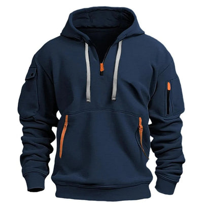 Hoodie Homme Léger Demi-Zip pour Activités Extérieures