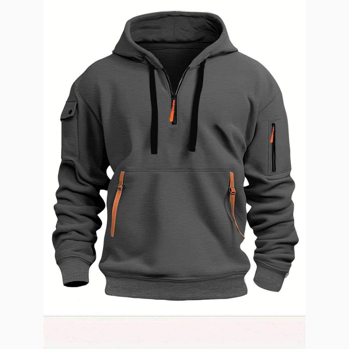 Hoodie Homme Léger Demi-Zip pour Activités Extérieures