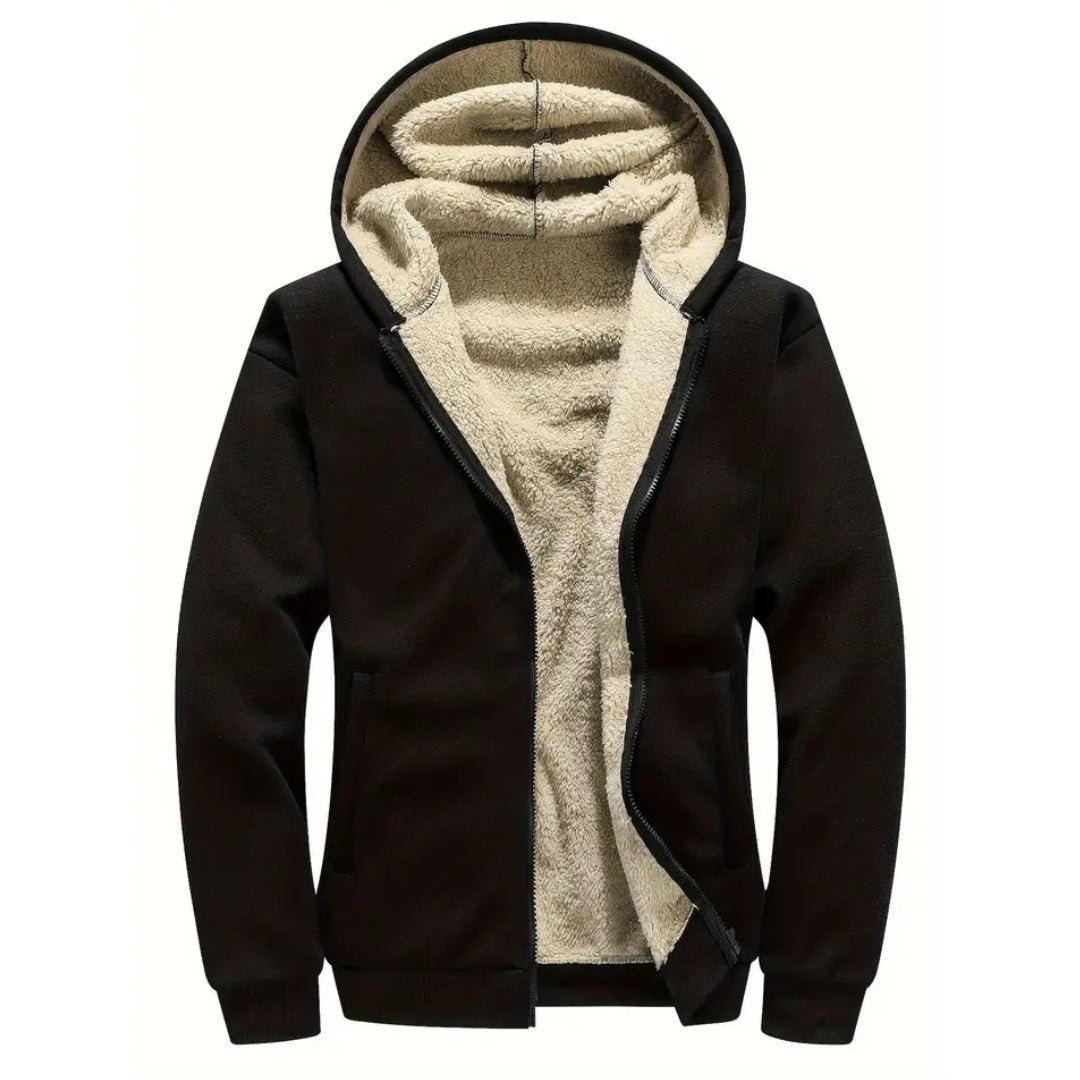 Hoodie Homme en Polaire avec Doublure Sherpa