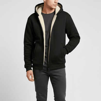 Hoodie Homme en Polaire avec Doublure Sherpa