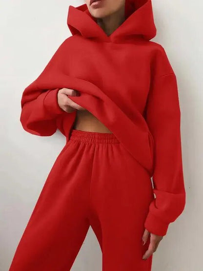 Léna – Soft and elegant knit set with hoodie and pants