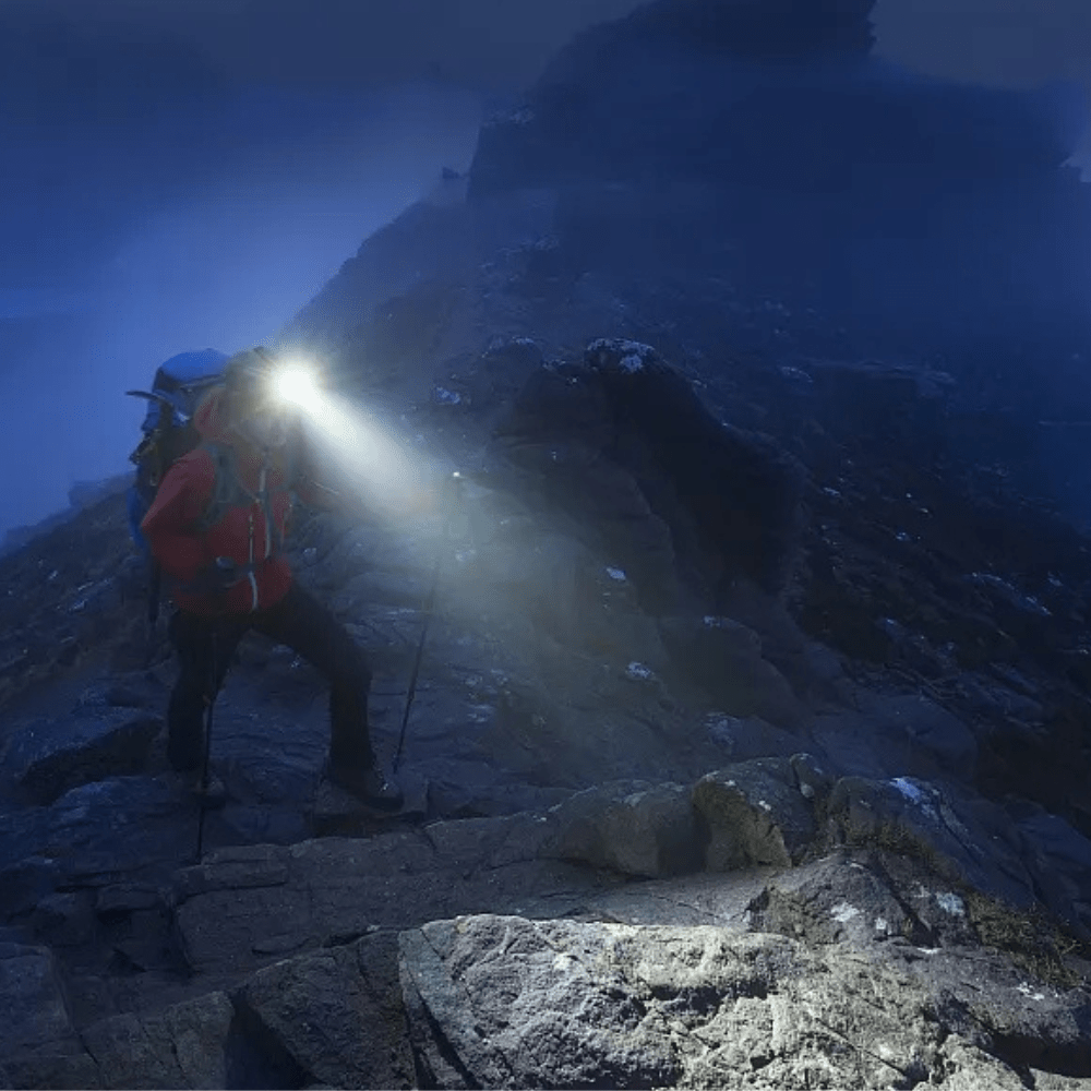 Lampe Frontale LED Étanche Rechargeable avec Zoom