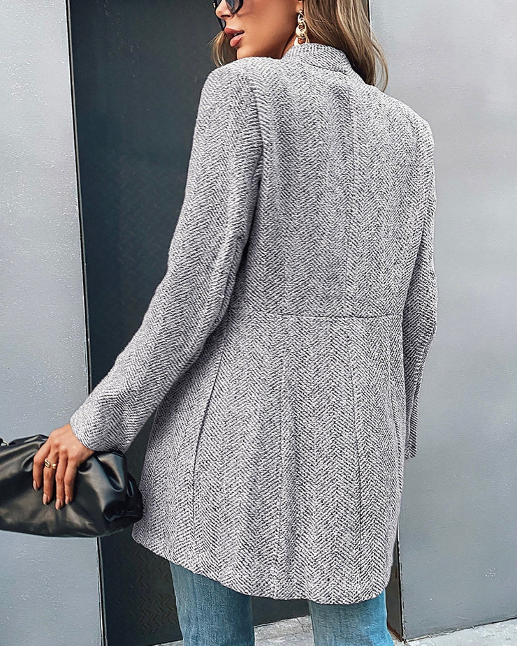 Léa – Elegant long blazer in soft wool