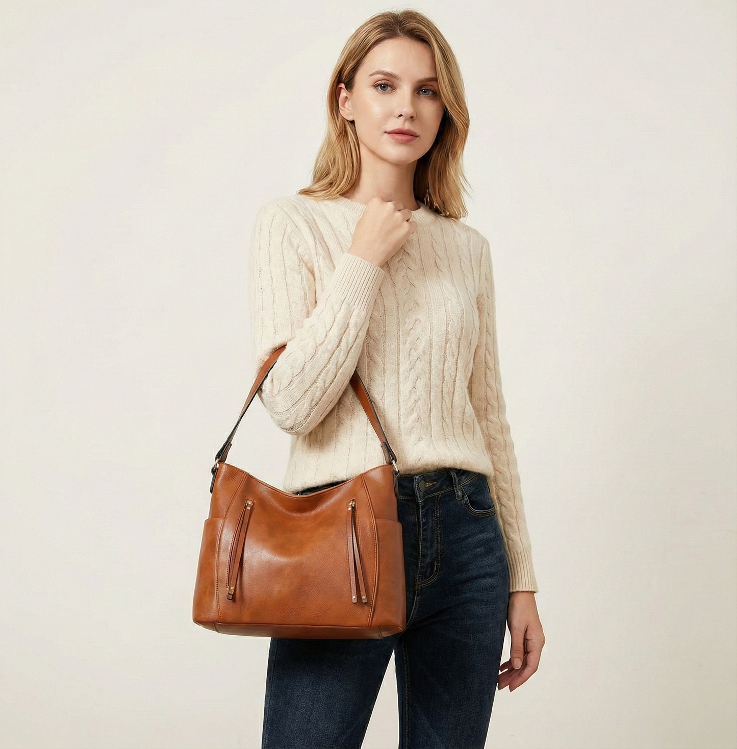 Léa Elegant Genuine Leather Handbag
