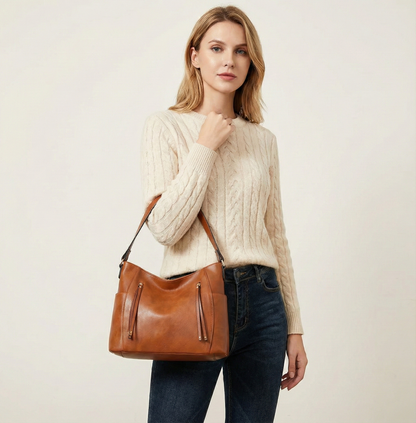 Léa Elegant Genuine Leather Handbag