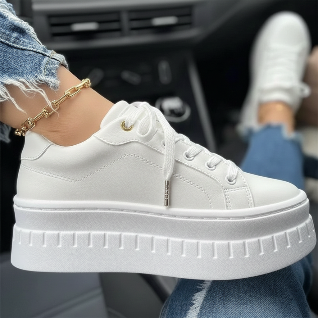 Léa elegant breathable platform sneakers for women