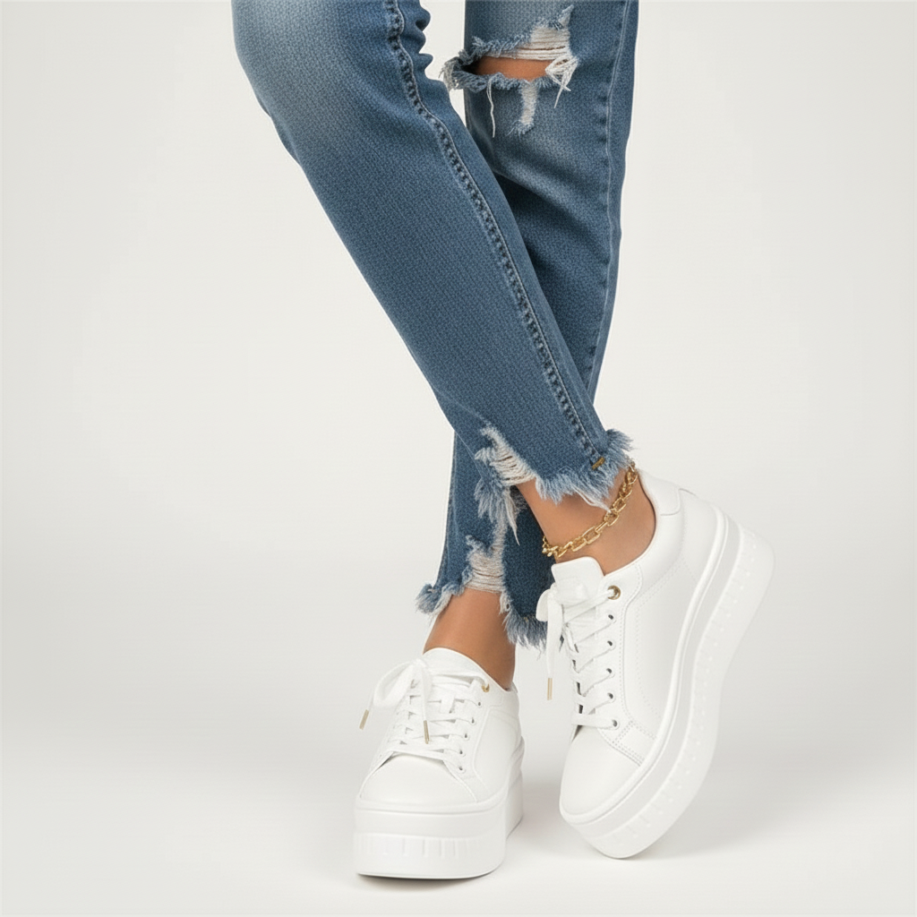 Léa elegant breathable platform sneakers for women