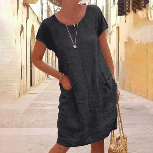 Léa – Long soft dress in breathable linen