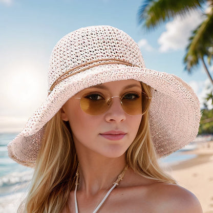 Phoebe – Chapeau de Soleil en Paille Élégant à Large Bord avec Protection UV