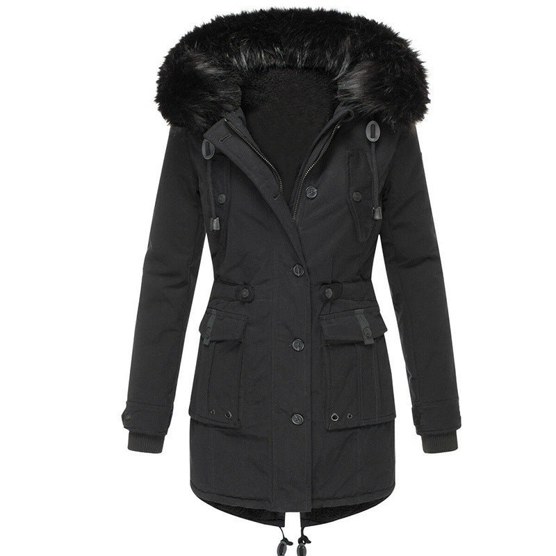 Emma – Parka d’hiver chaude avec col en fausse fourrure