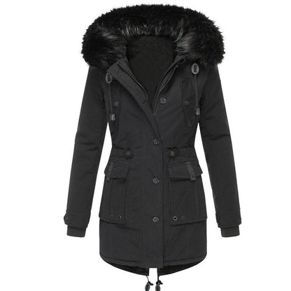 Emma – Parka d’hiver chaude avec col en fausse fourrure