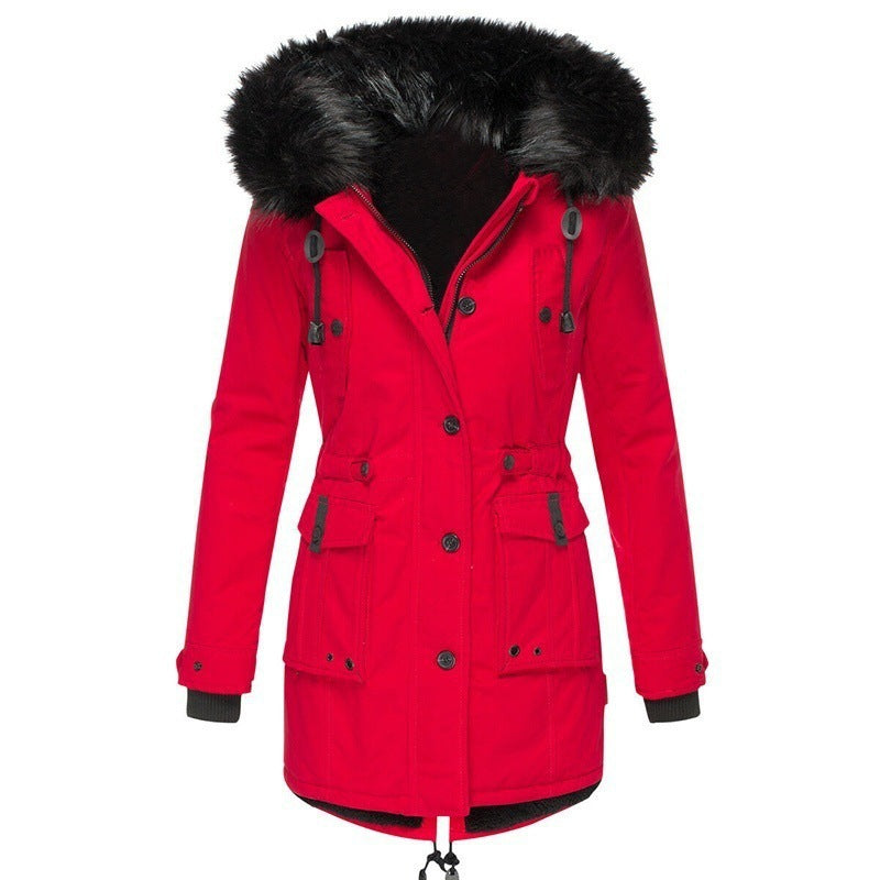 Emma – Parka d’hiver chaude avec col en fausse fourrure