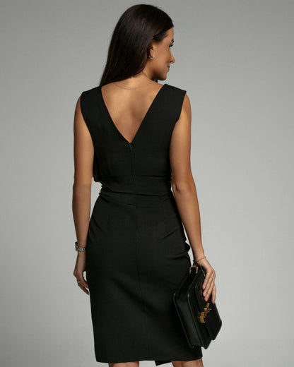 Robe Femme Élégante - Sans Manches - Col V