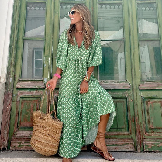Léa Elegant Long Fluid Dress