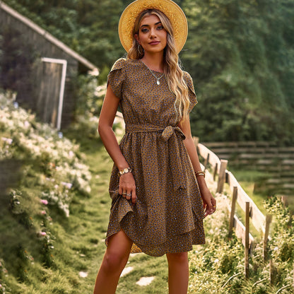 Robe Femme - Longueur Genou - Manches Courtes