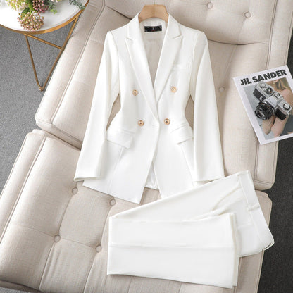 Tailleur Pantalon Femme - Blazer Cintré Croisé