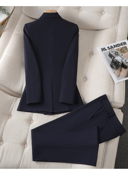 Tailleur Pantalon Femme - Blazer Cintré Croisé