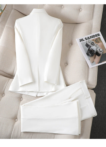 Tailleur Pantalon Femme - Blazer Cintré Croisé