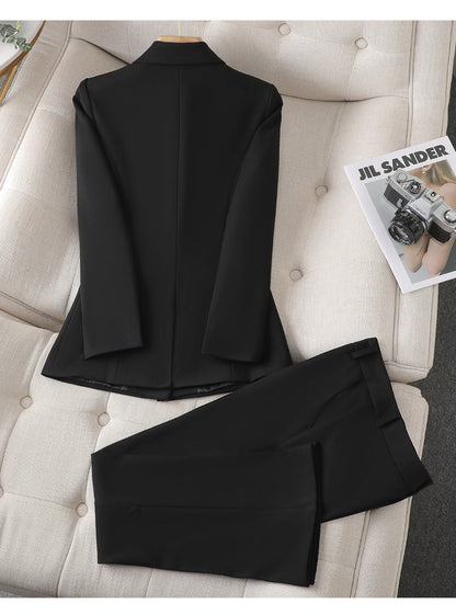 Tailleur Pantalon Femme - Blazer Cintré Croisé
