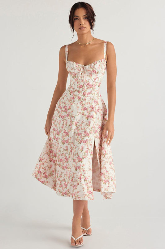 Emma Elegant Bustier Dress with Tied Back