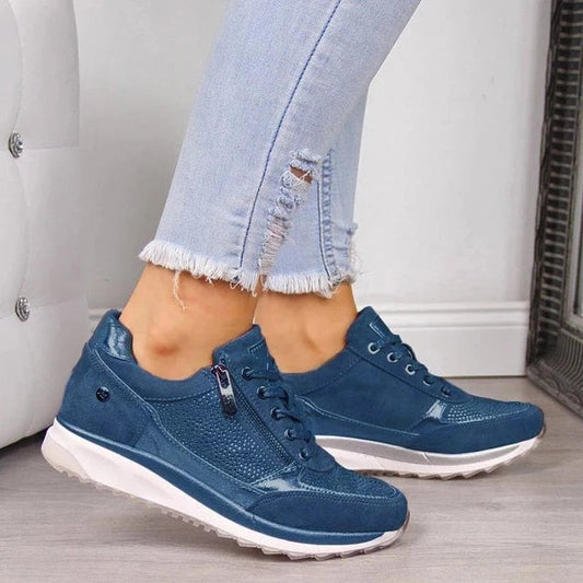 Emma Comfortable Elegant Sneakers with Side Zip