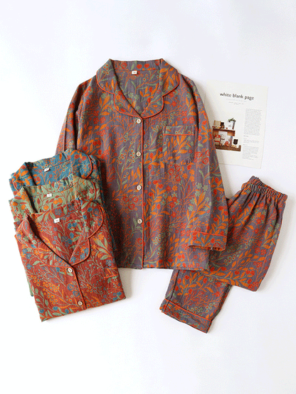 Sophie Elegant Floral Cotton Pajamas