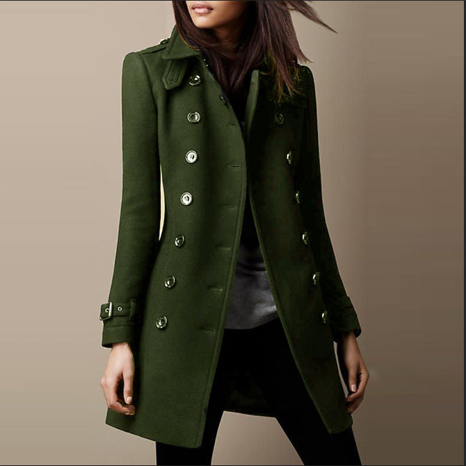 Édith – Manteau élégant double boutonnage avec col structuré