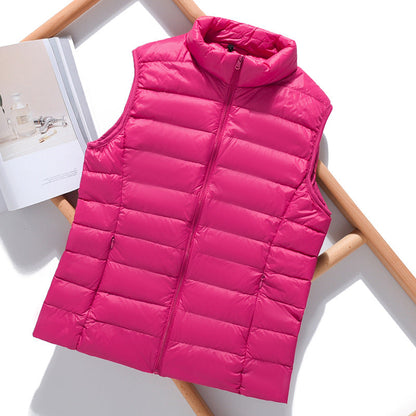 Clara – Lightweight colorful sleeveless down jacket for mid-season