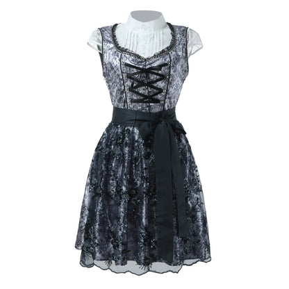 Robe Dirndl Femme - Jupe Évasée avec Tablier