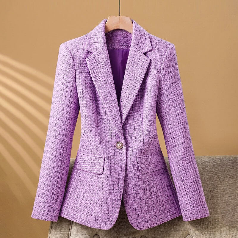 Olivia Élégant Blazer Bouclé